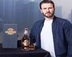 Chris Evans consuming alcohol